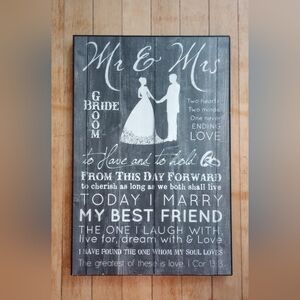 Gray and White Wedding Wall Art Decor